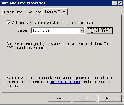 Unable to configure Adapter Network settings: unable to Set DNS: the RPC Server is unavailable.. Rpc unavailable