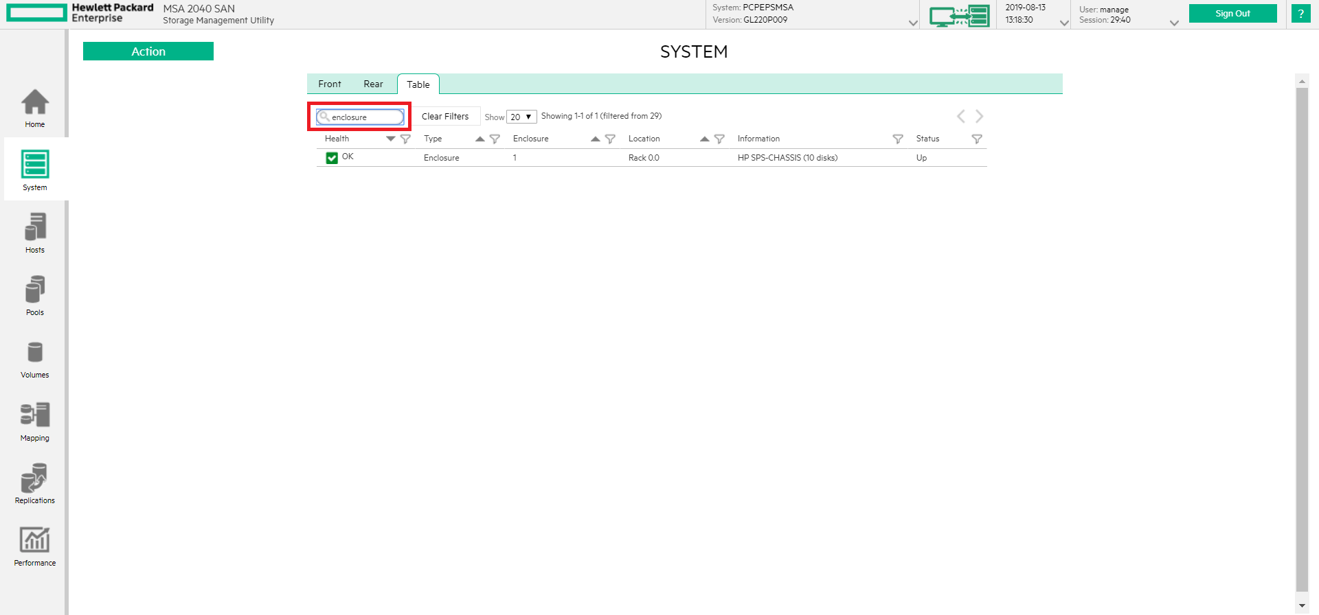 How to find Serial Number of a HPE MSA 2040 SAN Storage